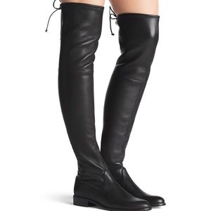 Stuart Weitzman Black Over-the-Knee Leather Boots